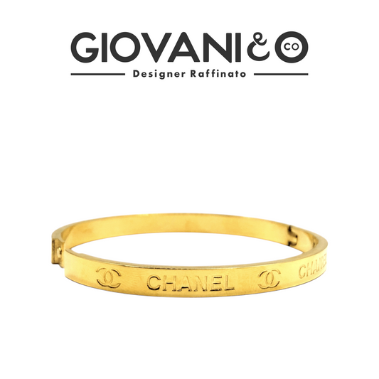 Chanel Iconic Gold Bangle - 18k Gold Plated